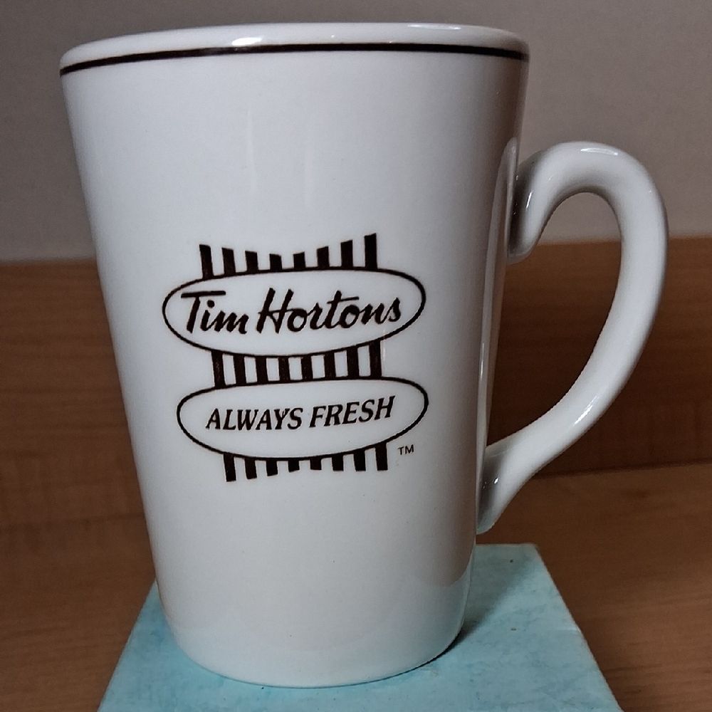 VTG TIM HORTONS Medium cup  Steelite approx. 4 1/8 in. high x 3 3/8 wide